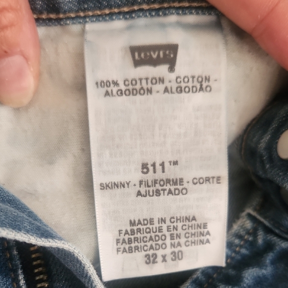 LEVIS Denim Skinny 511 2 Horse Brand 9 Pocket Jeans Mens 32 X 30 - Picture 2 of 8